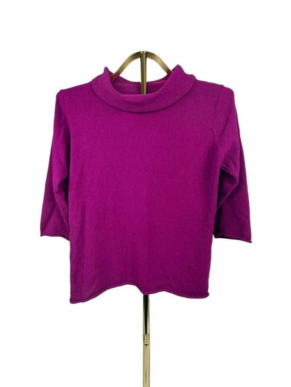 Eileen Fisher Cowl Neck Sweater Size M Magenta Purple